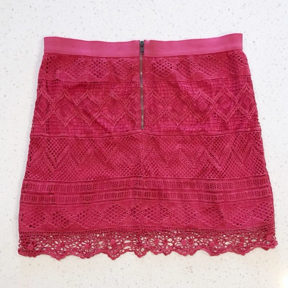 AEO Pink Lace Skirt 8 - Picture 3 of 5